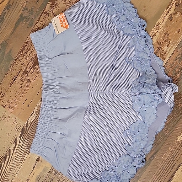 Free People Pants - Free People Blue Thanks a Bunch shorts Womens size Large